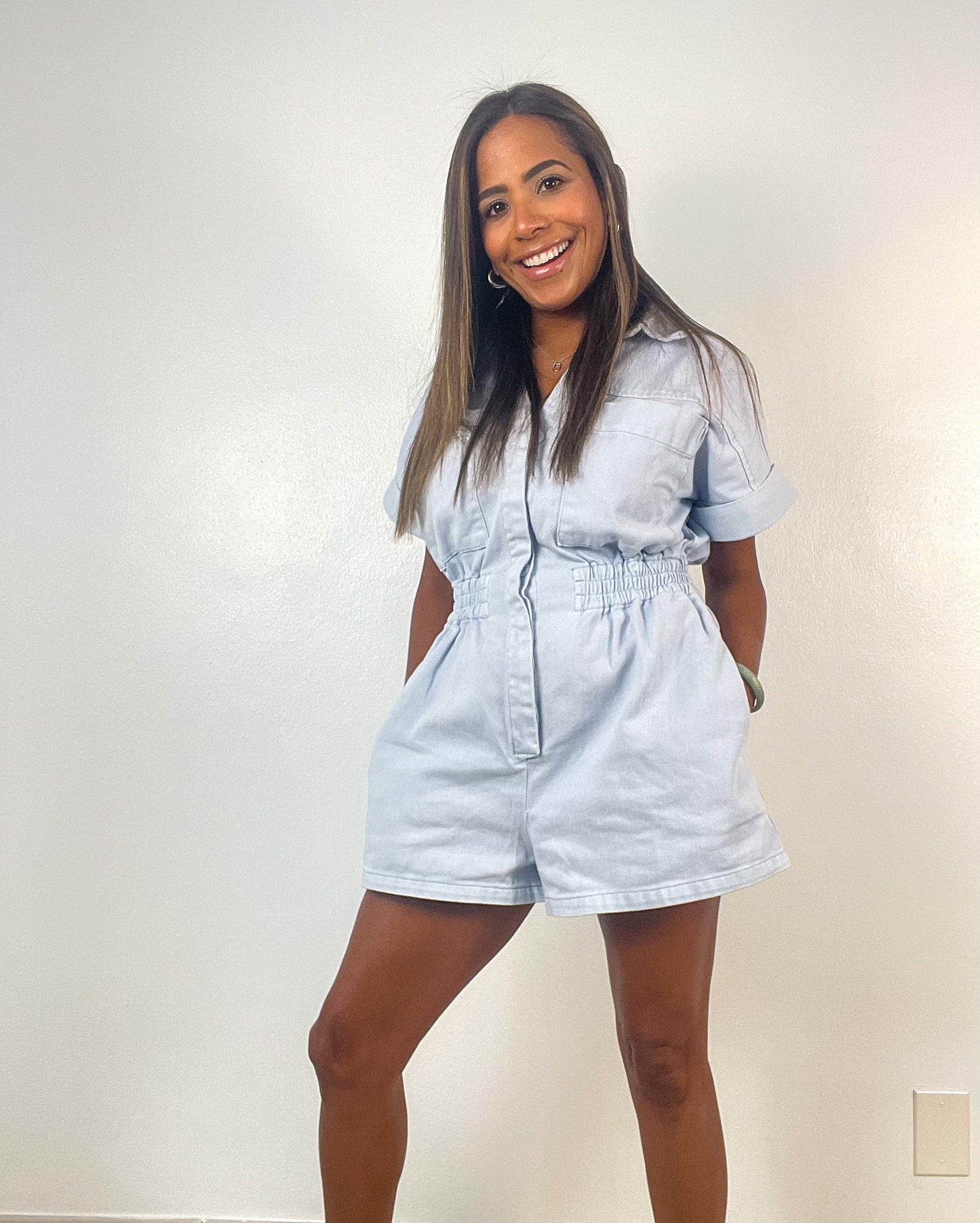 Blue Beach Denim Romper - NEW WARDROBE? 40% DISCOUNT AT CHECKOUT!