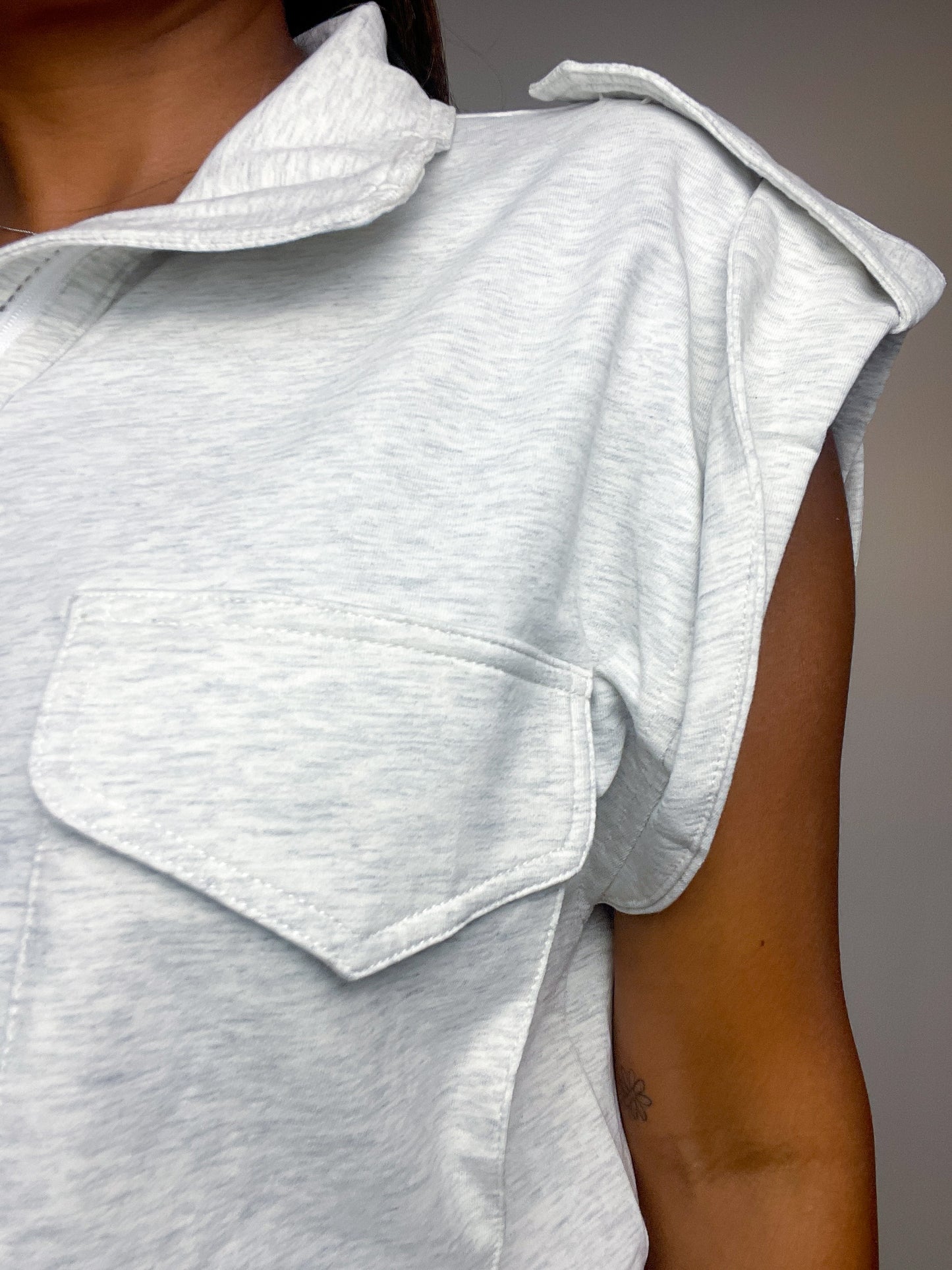 Mock Neck Sleeveless Jumpsuit - NEW WARDROBE? 40% DISCOUNT AT CHECKOUT!