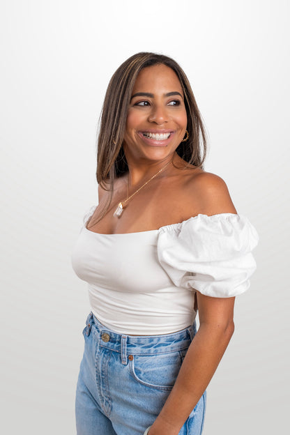 Rincon Puff Open Back Crop Top - NEW WARDROBE? 40% DISCOUNT AT CHECKOUT!