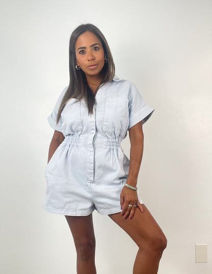 Blue Beach Denim Romper - NEW WARDROBE? 40% DISCOUNT AT CHECKOUT!