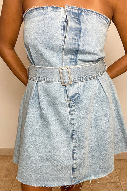 Santurce Denim Tube Dress - NEW WARDROBE? 40% DISCOUNT AT CHECKOUT!