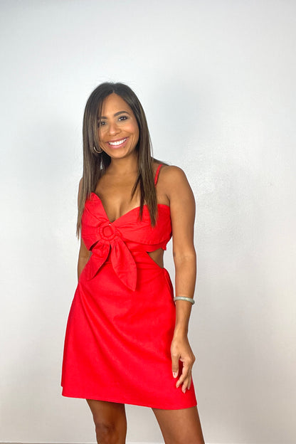 Crimson Blossom Dress - NEW WARDROBE? 40% DISCOUNT AT CHECKOUT!